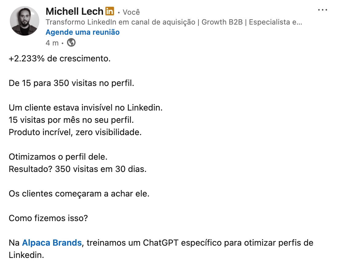 Evidência visual do case de R$ 200 mil